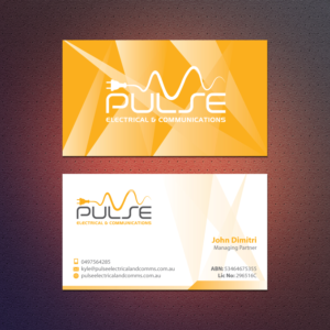 Business Card Design by Dezero for Pulse Electrical and Communications | Design: #11247267