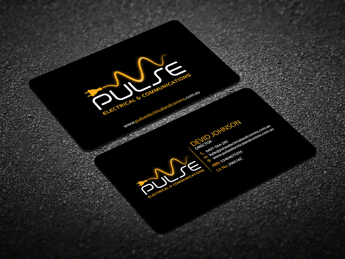 Design de Carte de Visite par Verified artistry (Design garden) pour Pulse Electrical and Communications | Design #11251092