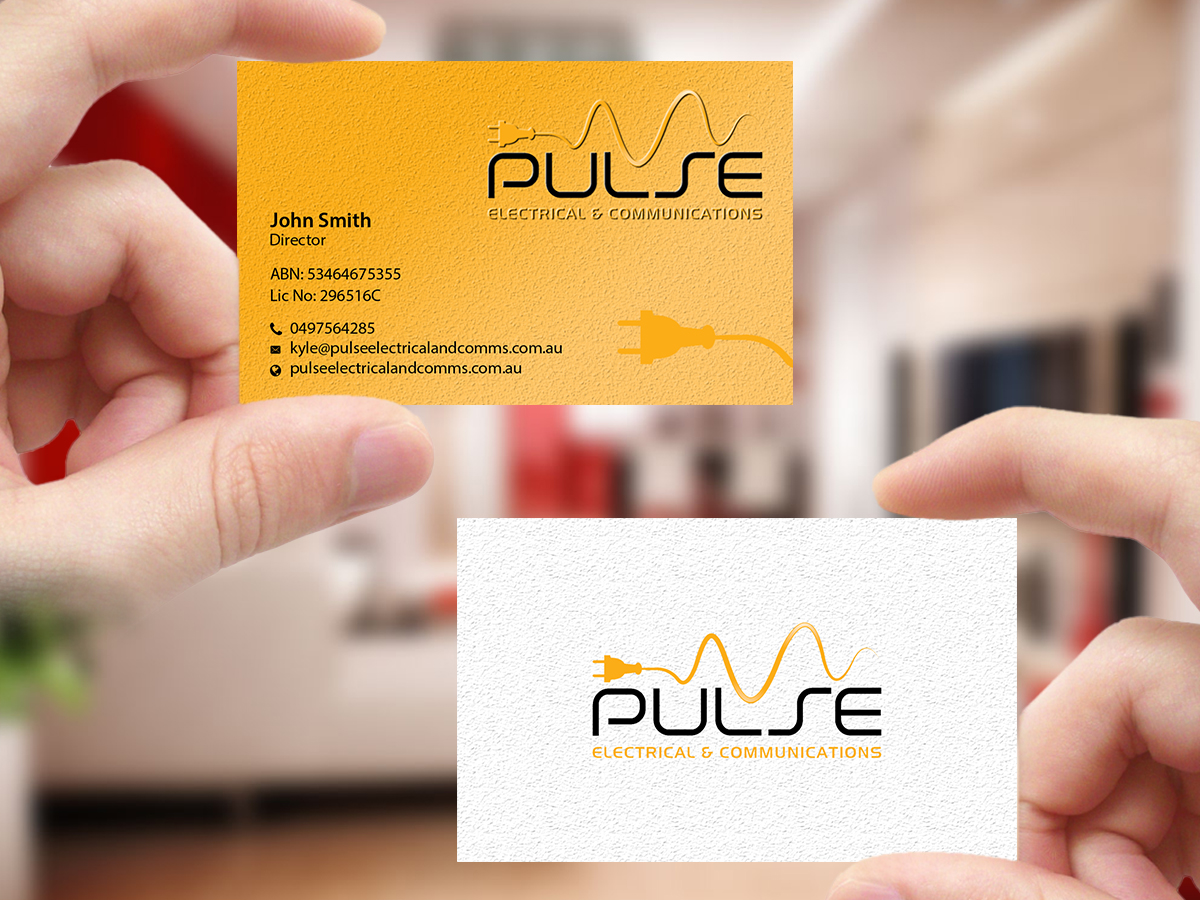 Business Card Design by Creations Box 2015 for Pulse Electrical and Communications | Design #11253460
