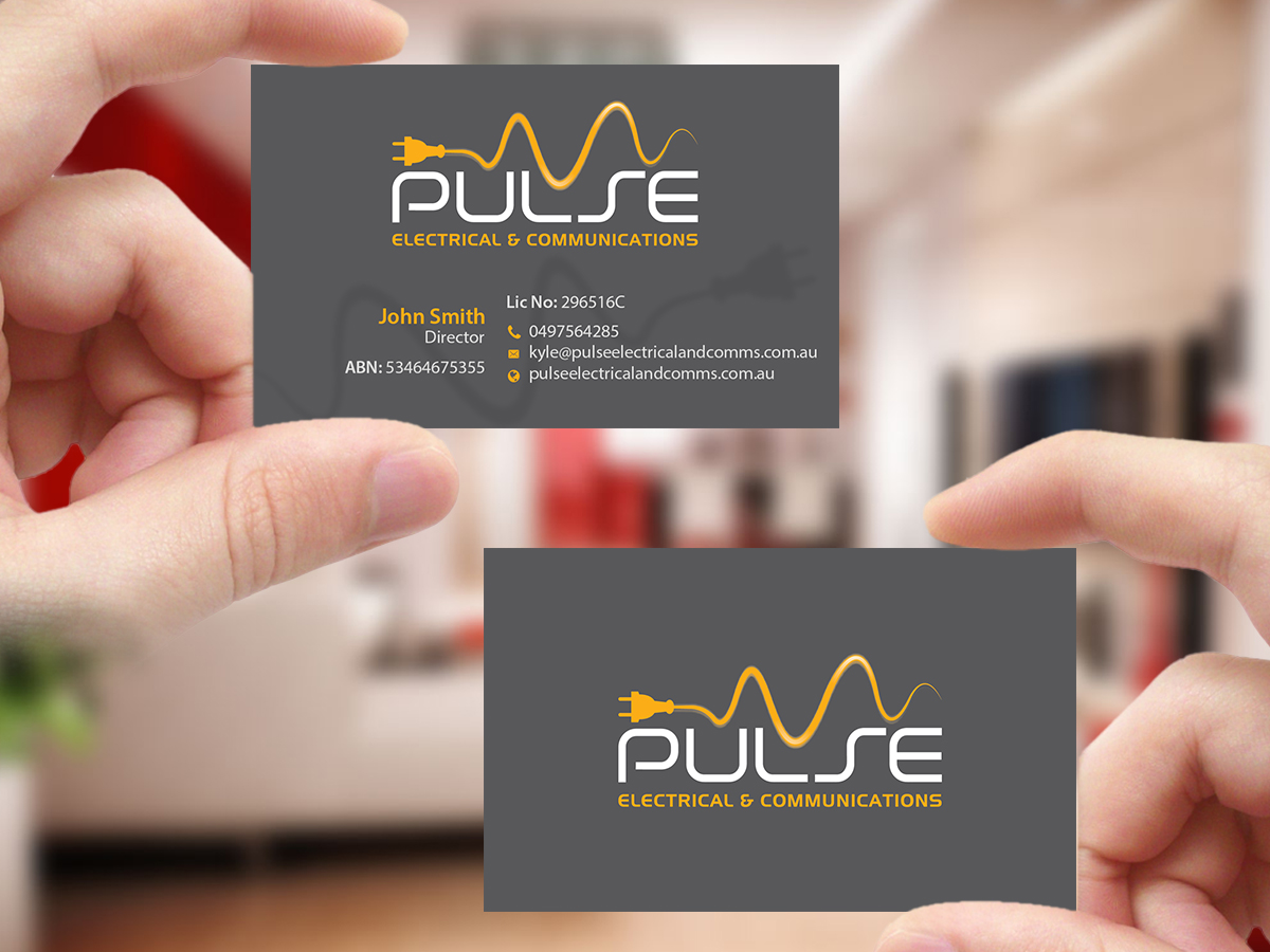 Business Card Design by Creations Box 2015 for Pulse Electrical and Communications | Design #11253462