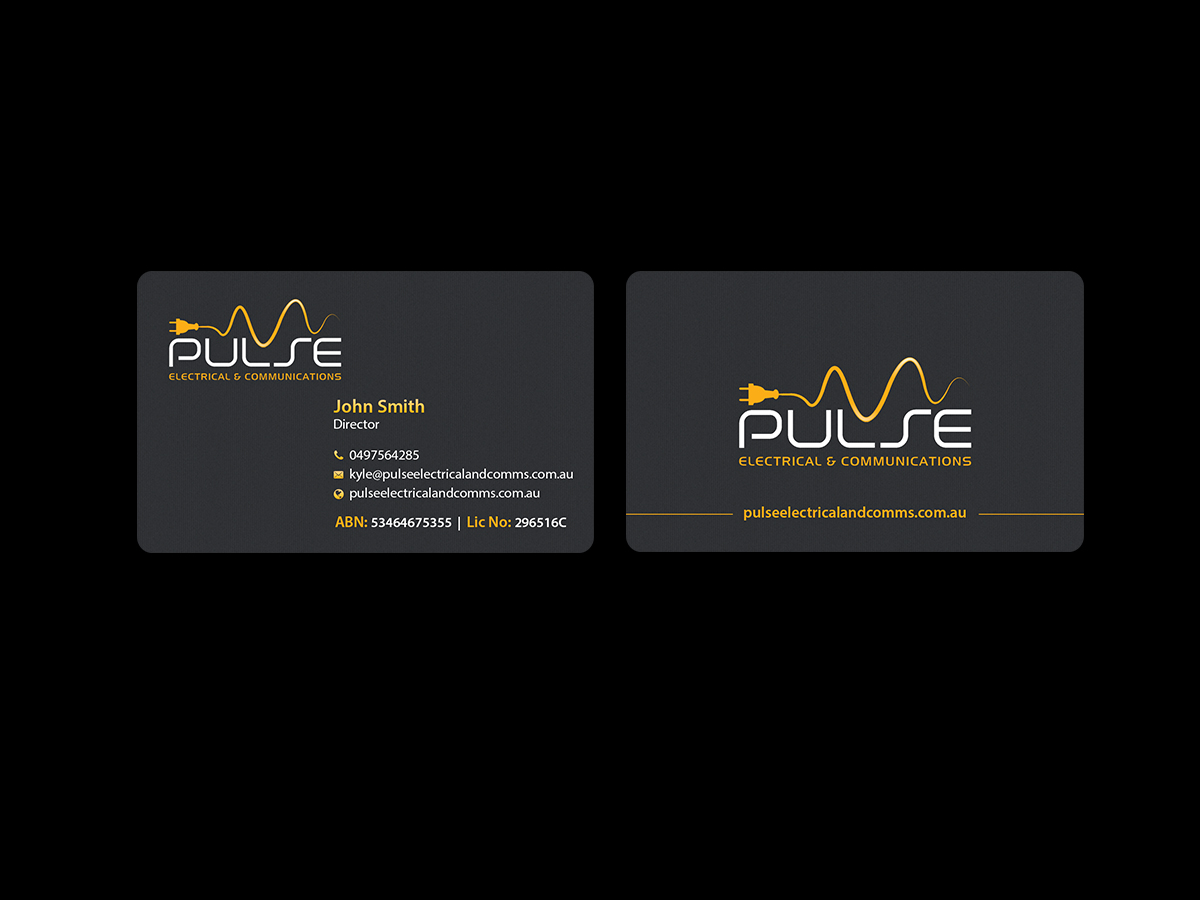 Business Card Design by Creations Box 2015 for Pulse Electrical and Communications | Design #11253467