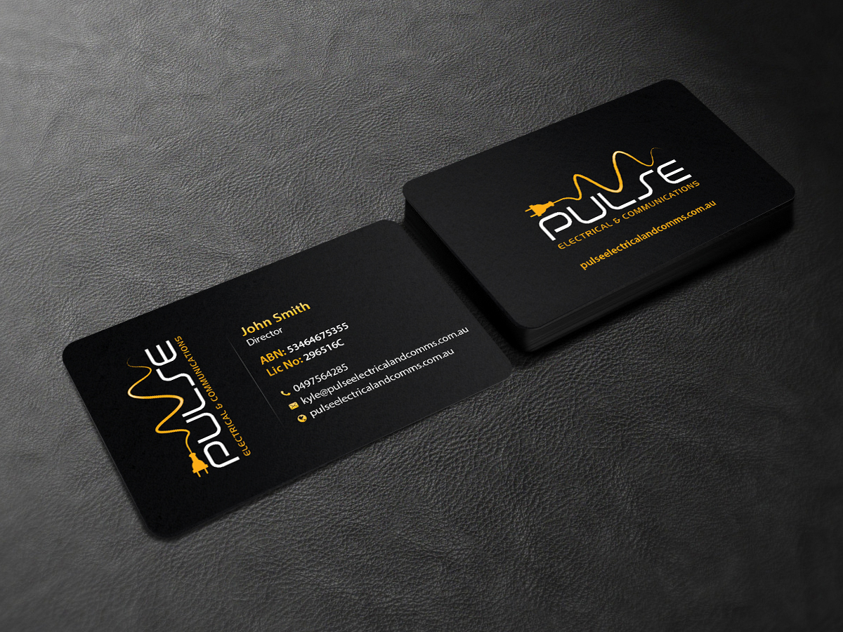 Business Card Design by Creations Box 2015 for Pulse Electrical and Communications | Design #11253469