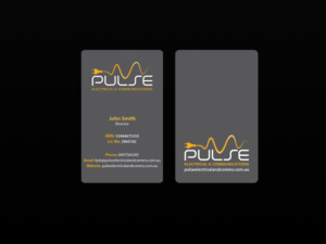 Business Card Design by Creations Box 2015 for Pulse Electrical and Communications | Design: #11253473