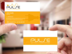 Business Card Design by Creations Box 2015 for Pulse Electrical and Communications | Design: #11253482
