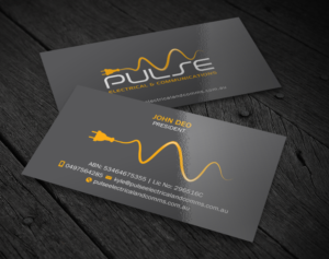 Business Card Design by Brand aid for Pulse Electrical and Communications | Design: #11248200