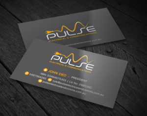 Business Card Design by Brand aid for Pulse Electrical and Communications | Design: #11248201