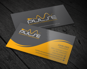 Business Card Design by Brand aid for Pulse Electrical and Communications | Design: #11262001