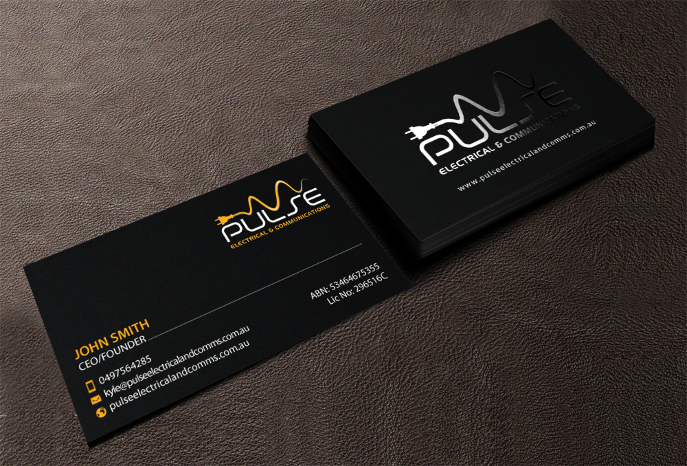 Business Card Design by chandrayaan.creative for Pulse Electrical and Communications | Design #11246574
