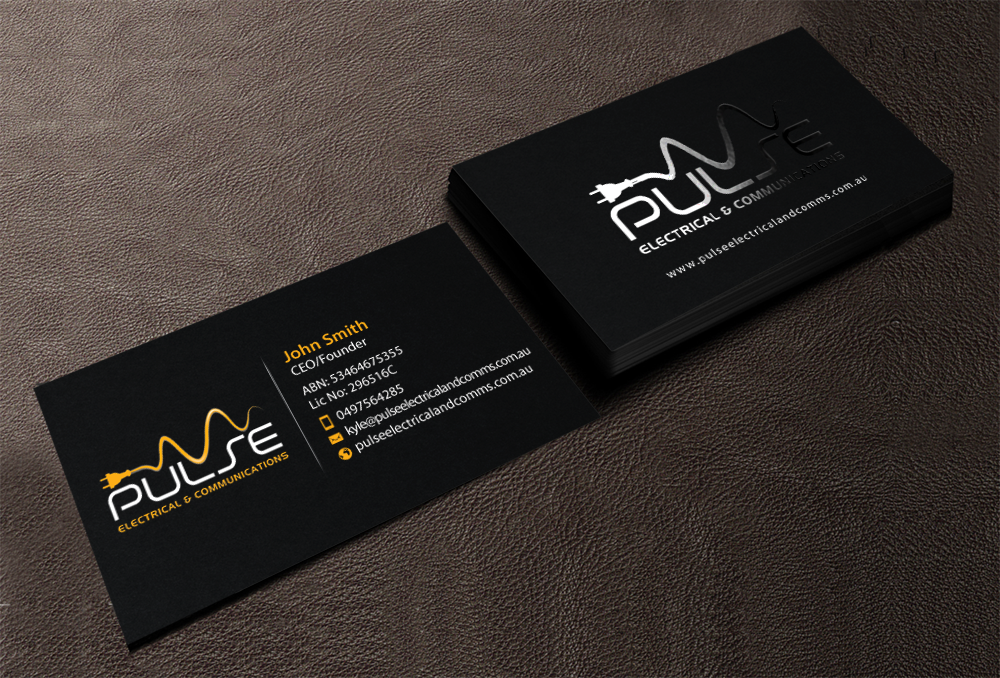 Business Card Design by chandrayaan.creative for Pulse Electrical and Communications | Design #11246575