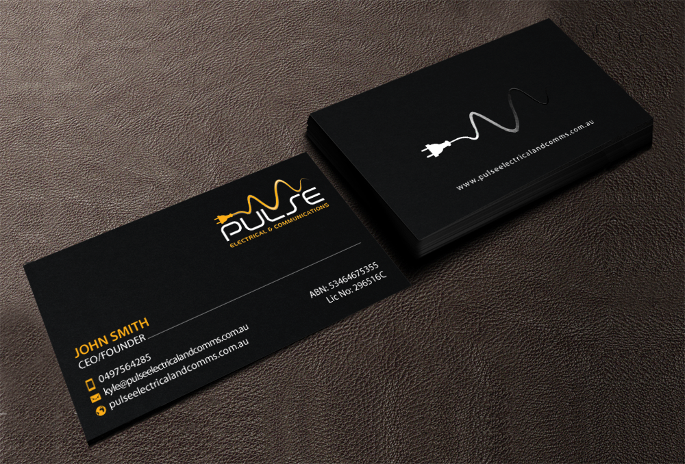 Business Card Design by chandrayaan.creative for Pulse Electrical and Communications | Design #11246576
