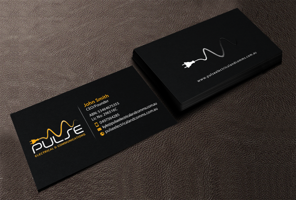 Business Card Design by chandrayaan.creative for Pulse Electrical and Communications | Design #11246578
