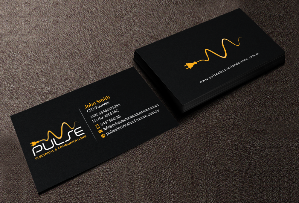 Business Card Design by chandrayaan.creative for Pulse Electrical and Communications | Design #11246580