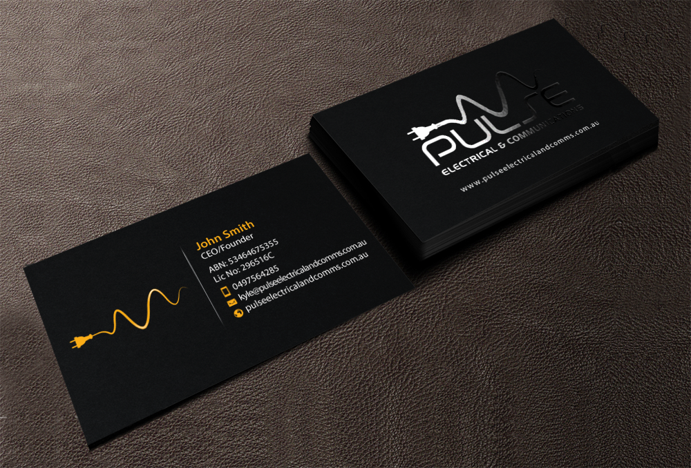 Diseño de Tarjeta de Presentación por chandrayaan.creative para Pulse Electrical and Communications | Diseño #11246583