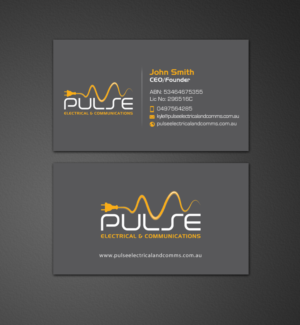 Business Card Design by chandrayaan.creative for Pulse Electrical and Communications | Design: #11248108