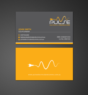 Business Card Design by chandrayaan.creative for Pulse Electrical and Communications | Design: #11248110