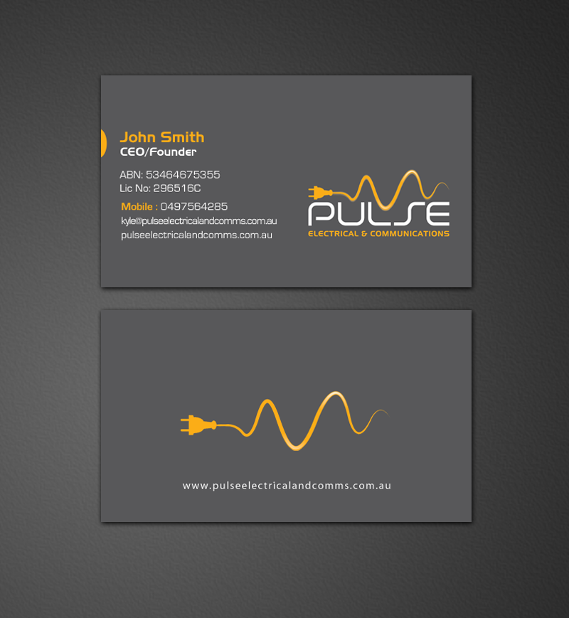 Business Card Design by chandrayaan.creative for Pulse Electrical and Communications | Design #11248112