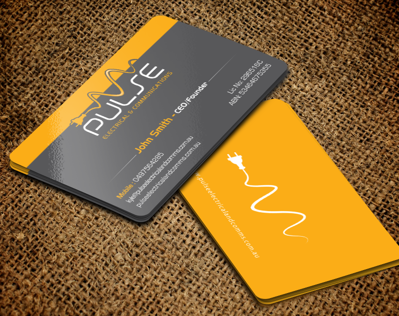 Diseño de Tarjeta de Presentación por chandrayaan.creative para Pulse Electrical and Communications | Diseño #11248120