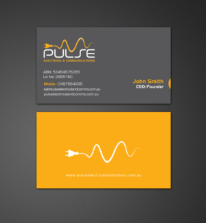 Diseño de Tarjeta de Presentación por chandrayaan.creative para Pulse Electrical and Communications | Diseño #11261921