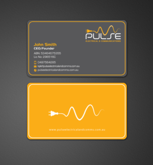 Business Card Design by chandrayaan.creative for Pulse Electrical and Communications | Design: #11261939