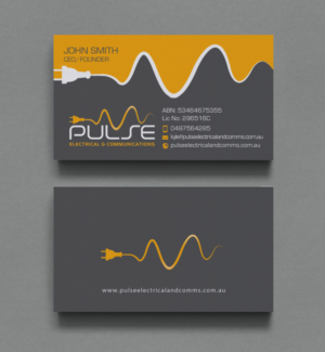 Business Card Design by chandrayaan.creative for Pulse Electrical and Communications | Design: #11261944