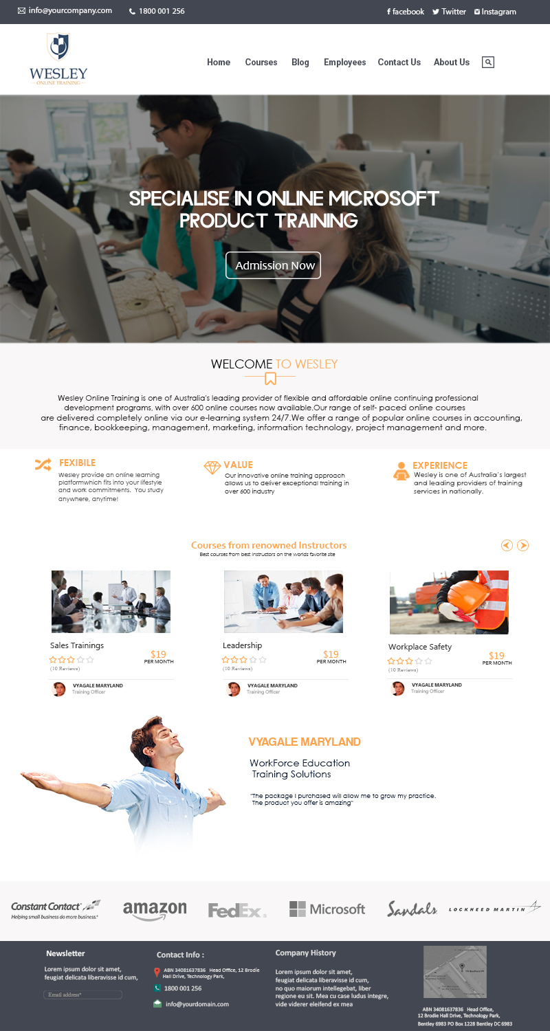 Web Design by Dh Production By Aniqa for Wesley Health Management | Design #11283784