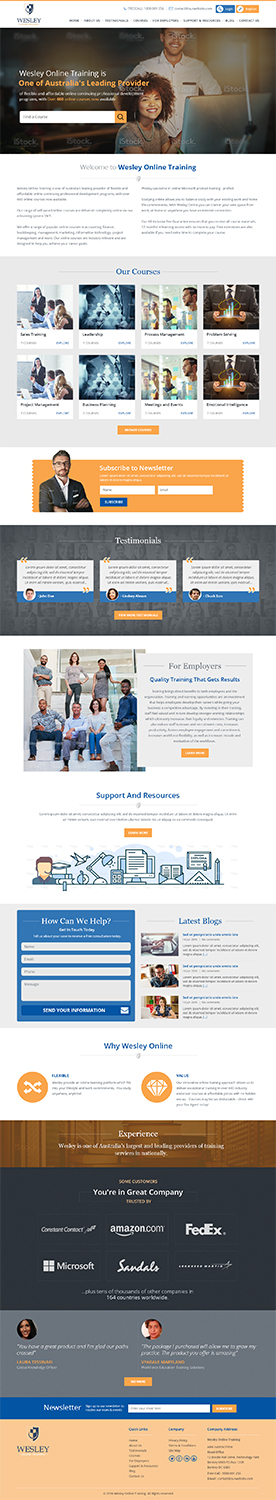 Australian Online Training Organisation needs a Website Design | Web Design by RupalTechno