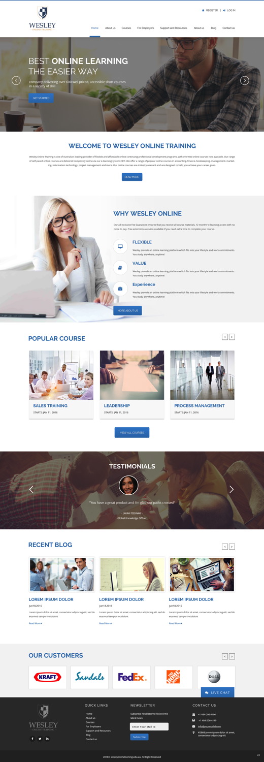 Diseño Web por pb para Wesley Health Management | Diseño #11255177