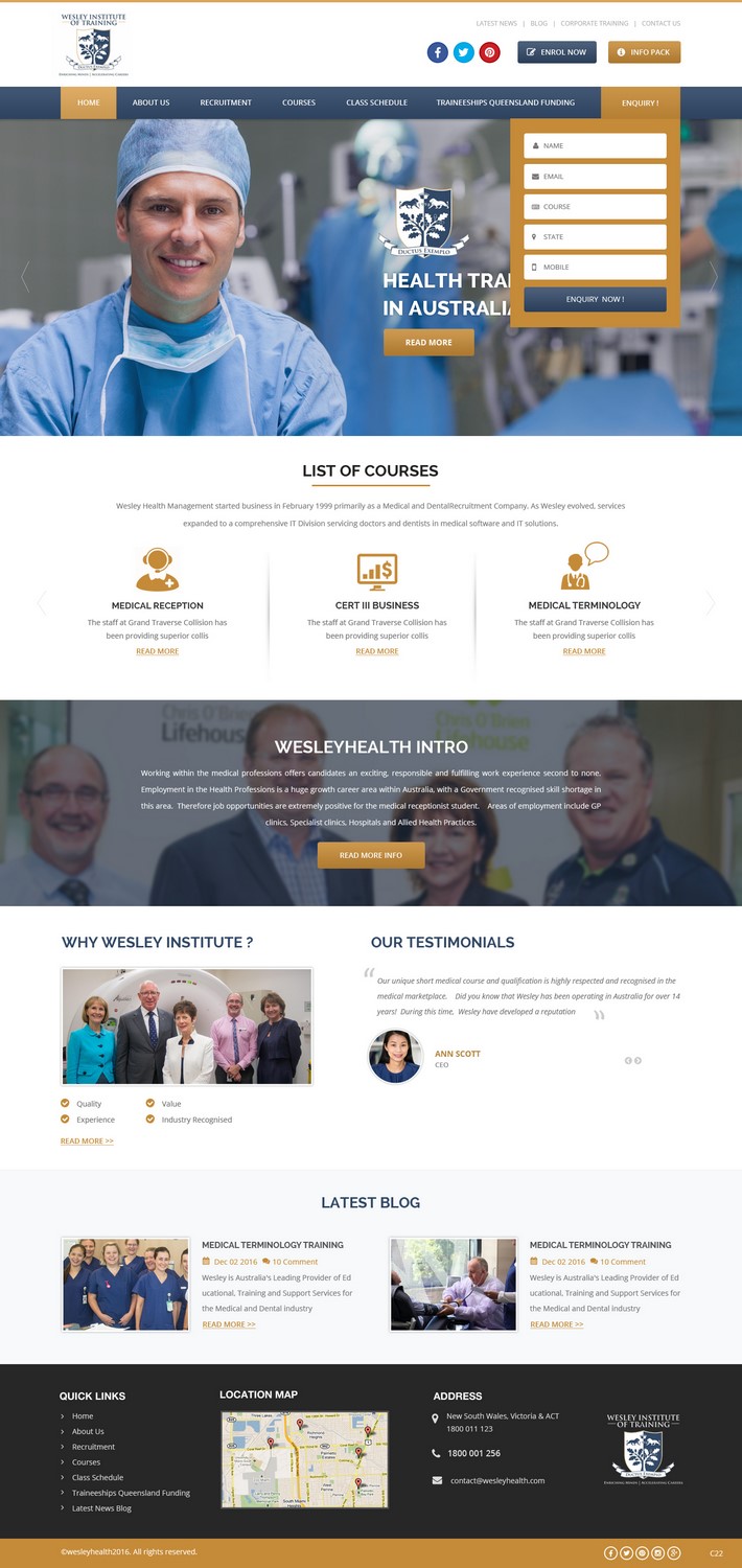 Web Design by pb for Wesley Health Management | Design #11279557