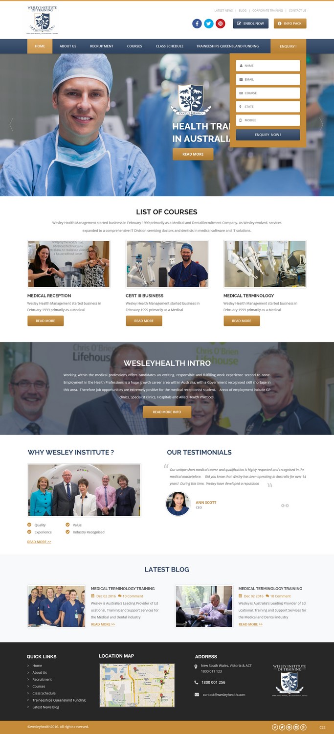 Web Design by pb for Wesley Health Management | Design #11279558