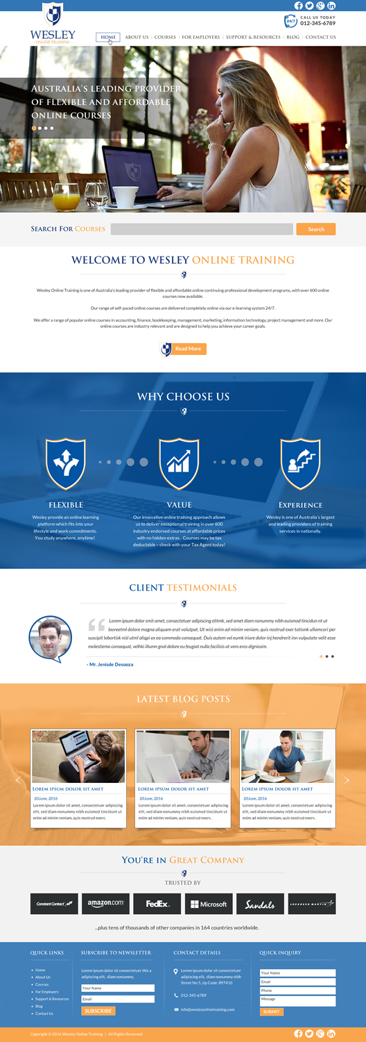 Web Design by Sbss for Wesley Health Management | Design #11251249