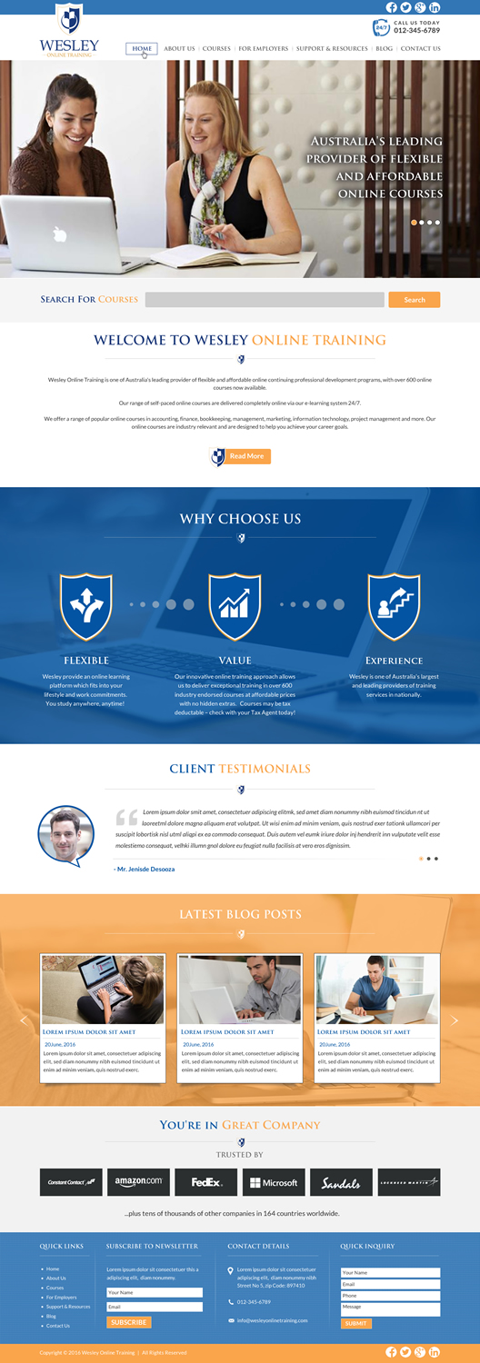 Web Design by Sbss for Wesley Health Management | Design #11251250