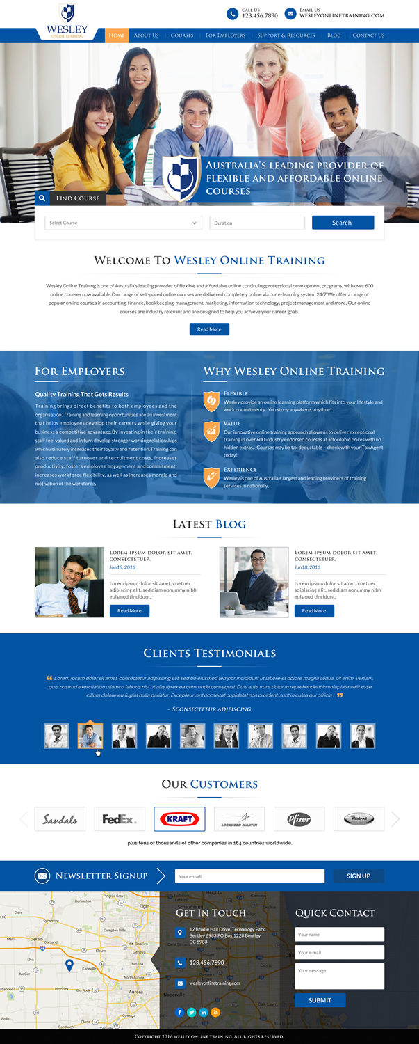 Web Design by Sbss for Wesley Health Management | Design #11251547