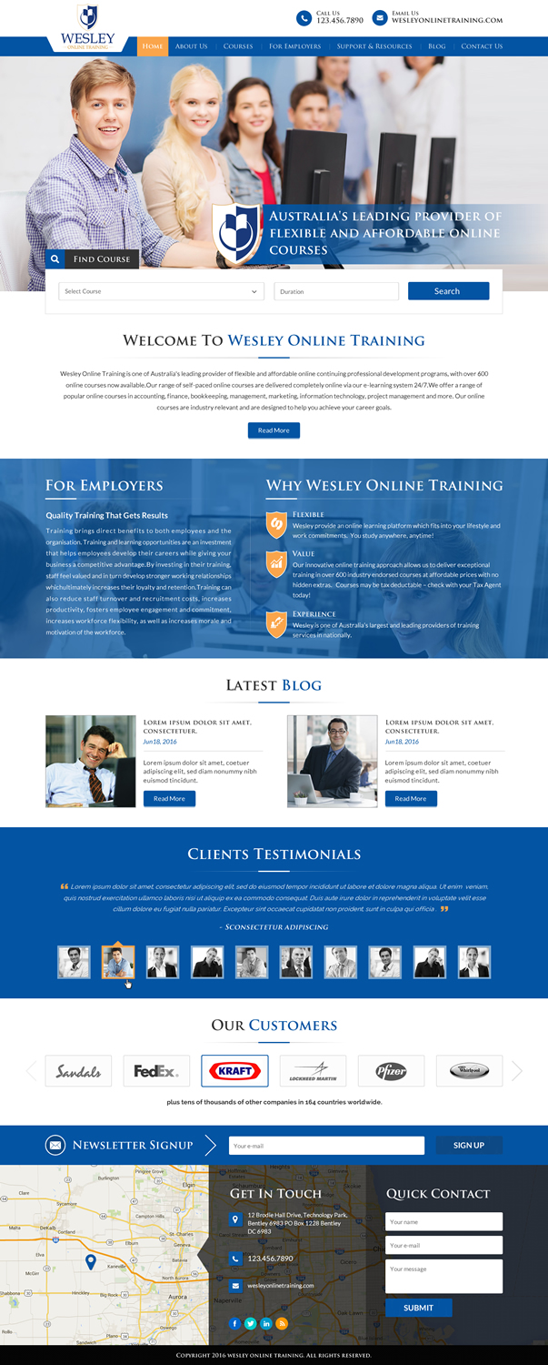Web Design by Sbss for Wesley Health Management | Design #11251549