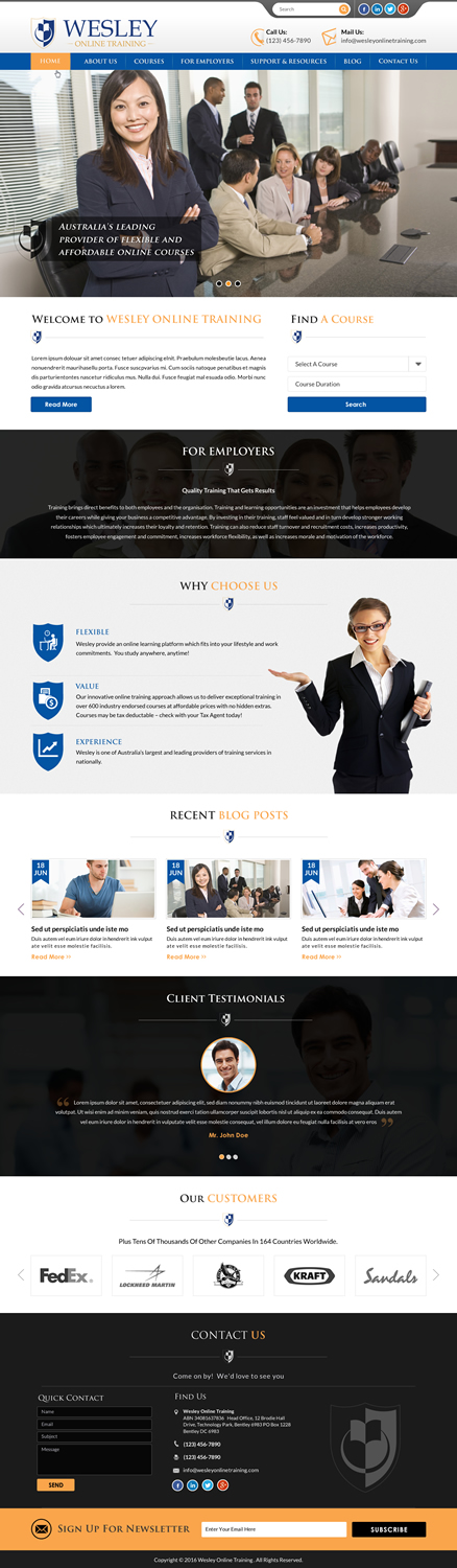 Web Design by Sbss for Wesley Health Management | Design #11266475