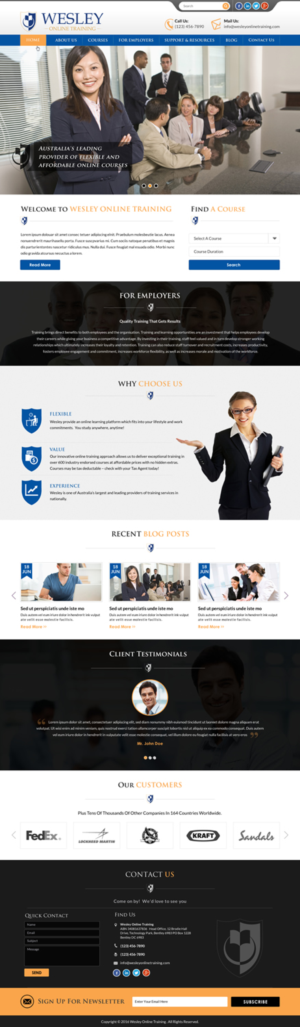 Web Design by Sbss for Wesley Health Management | Design: #11266475