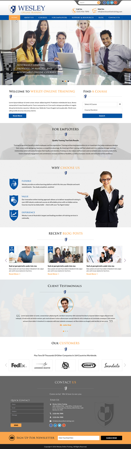 Web Design by Sbss for Wesley Health Management | Design #11266738