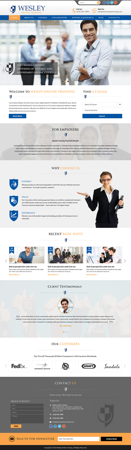 Web Design by Sbss for Wesley Health Management | Design #11266739