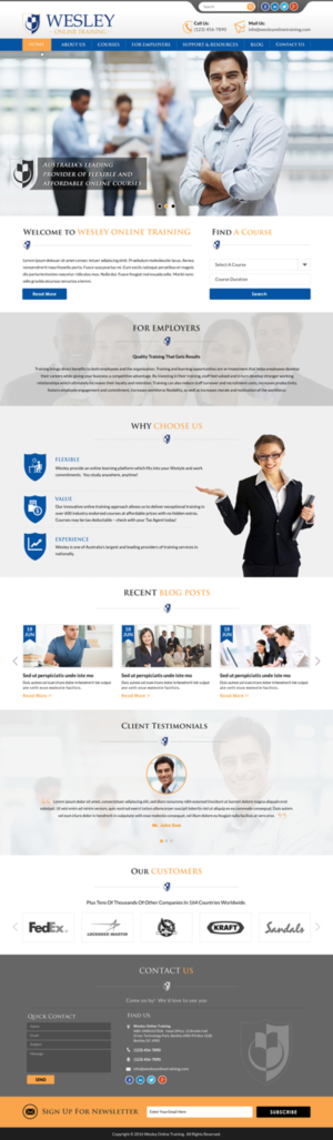 Web Design by Sbss for Wesley Health Management | Design: #11266741