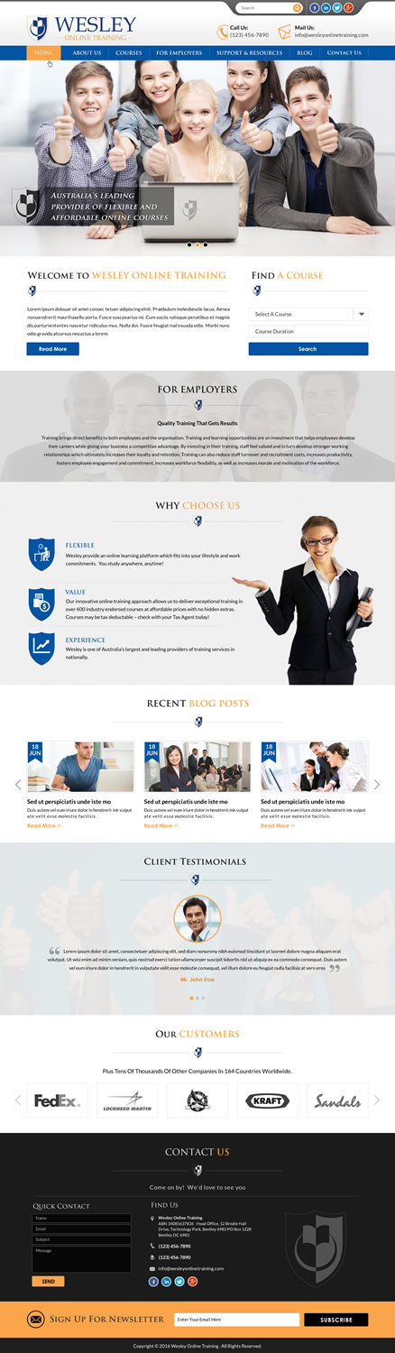 Diseño Web por Sbss para Wesley Health Management | Diseño #11266744