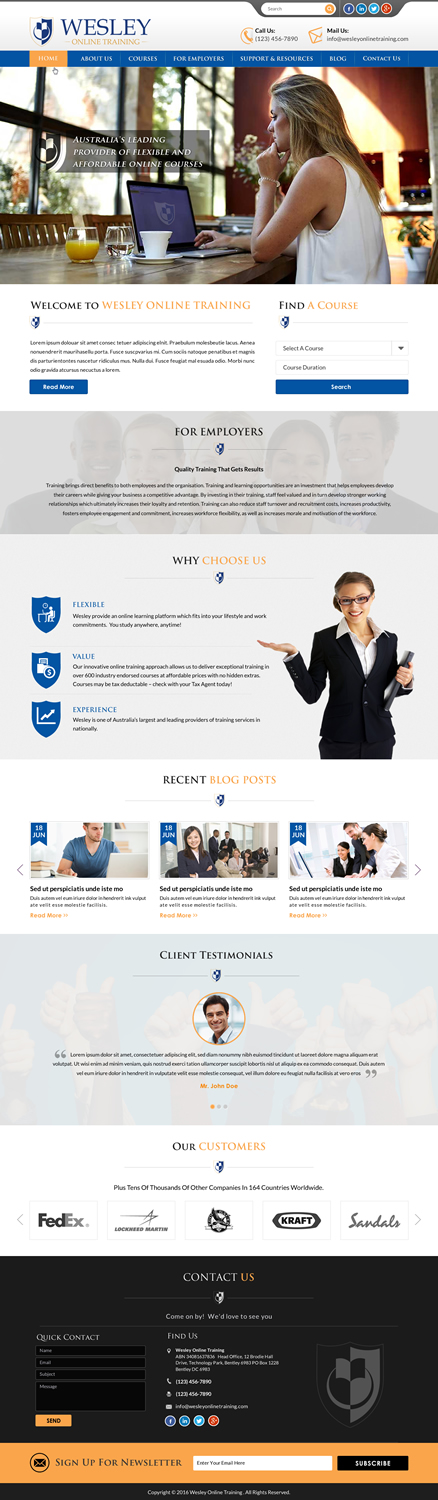 Diseño Web por Sbss para Wesley Health Management | Diseño #11266747
