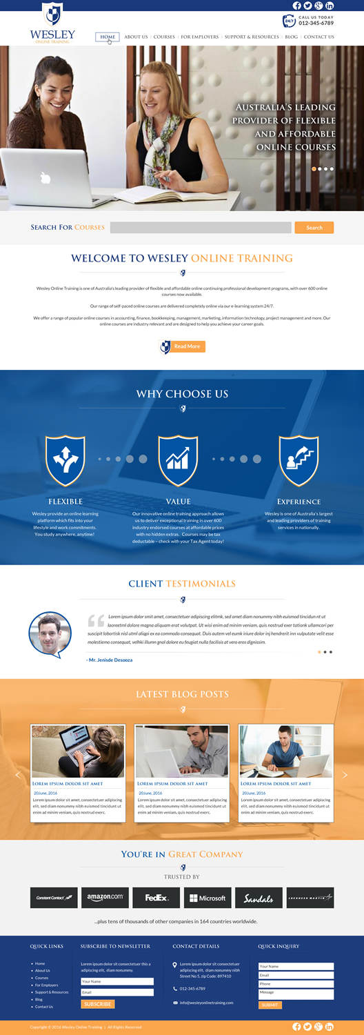 Web Design by Sbss for Wesley Health Management | Design #11273221