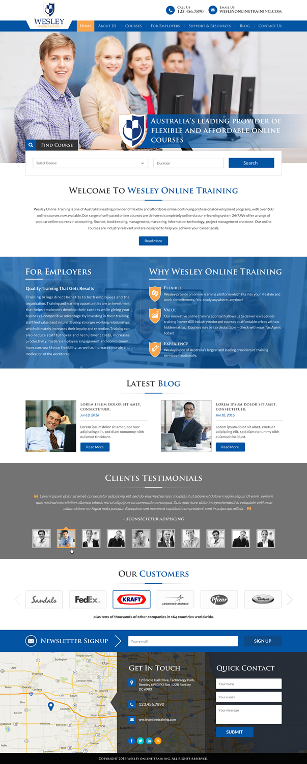 Web Design by Sbss for Wesley Health Management | Design #11273224