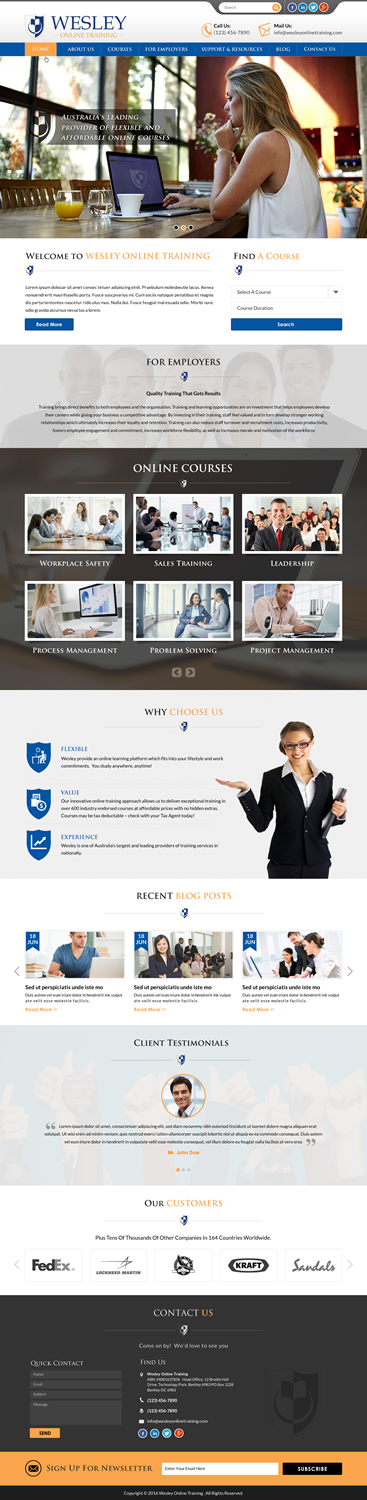 Web Design by Sbss for Wesley Health Management | Design #11285560