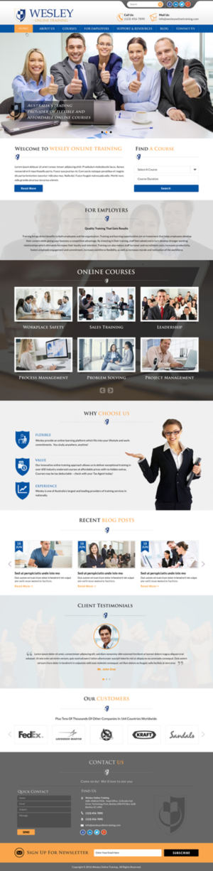 Web Design by Sbss for Wesley Health Management | Design: #11285562