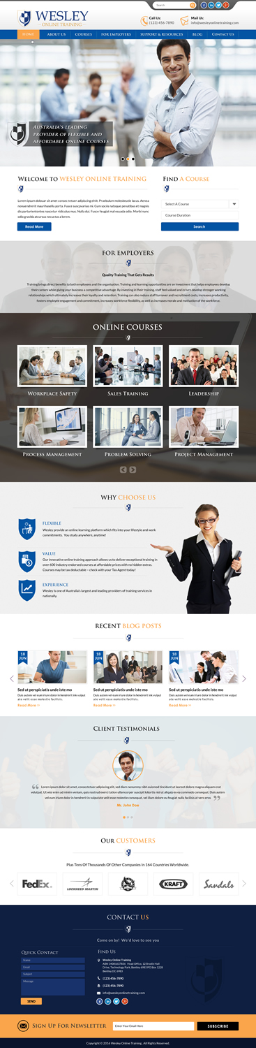 Diseño Web por Sbss para Wesley Health Management | Diseño #11285563