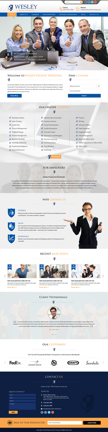 Web Design par Sbss pour Wesley Health Management | Design #11287369