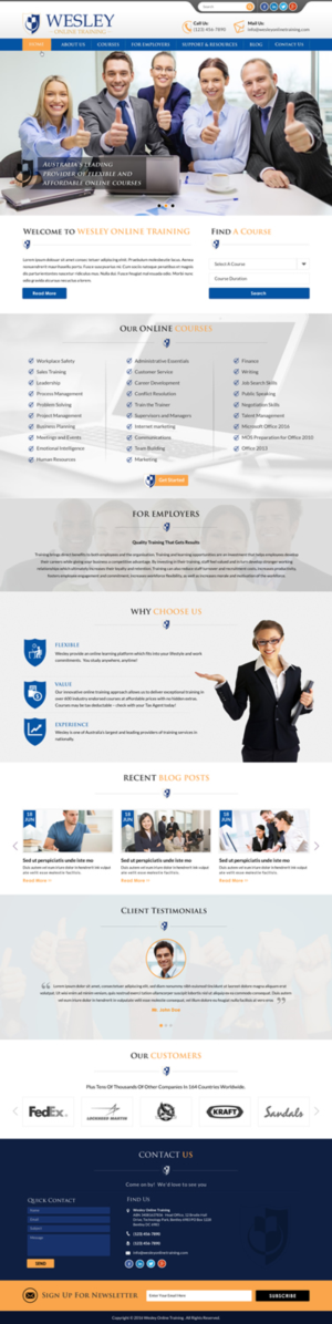 Web Design by Sbss for Wesley Health Management | Design: #11287369