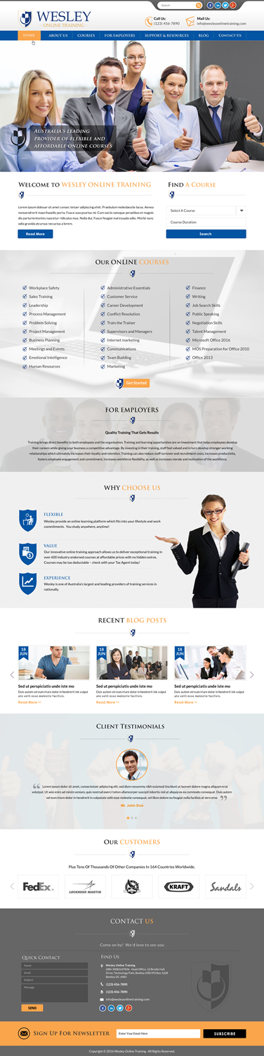 Web Design by Sbss for Wesley Health Management | Design #11287370