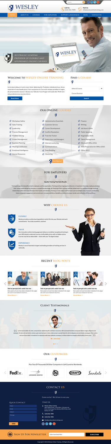 Web Design by Sbss for Wesley Health Management | Design #11287371