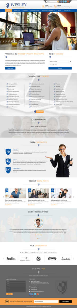 Web Design by Sbss for Wesley Health Management | Design: #11287372